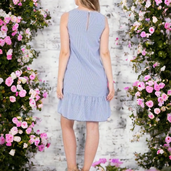 LOVELY PINSTRIPE MINI DRESS - Picture 7 of 9